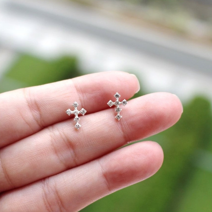 Buy Wholesale China Fashion Women Personality Simple Exaggerated Golden Cross  Diamond Earrings & Diamond Earrings at USD 3.55 | Global Sources